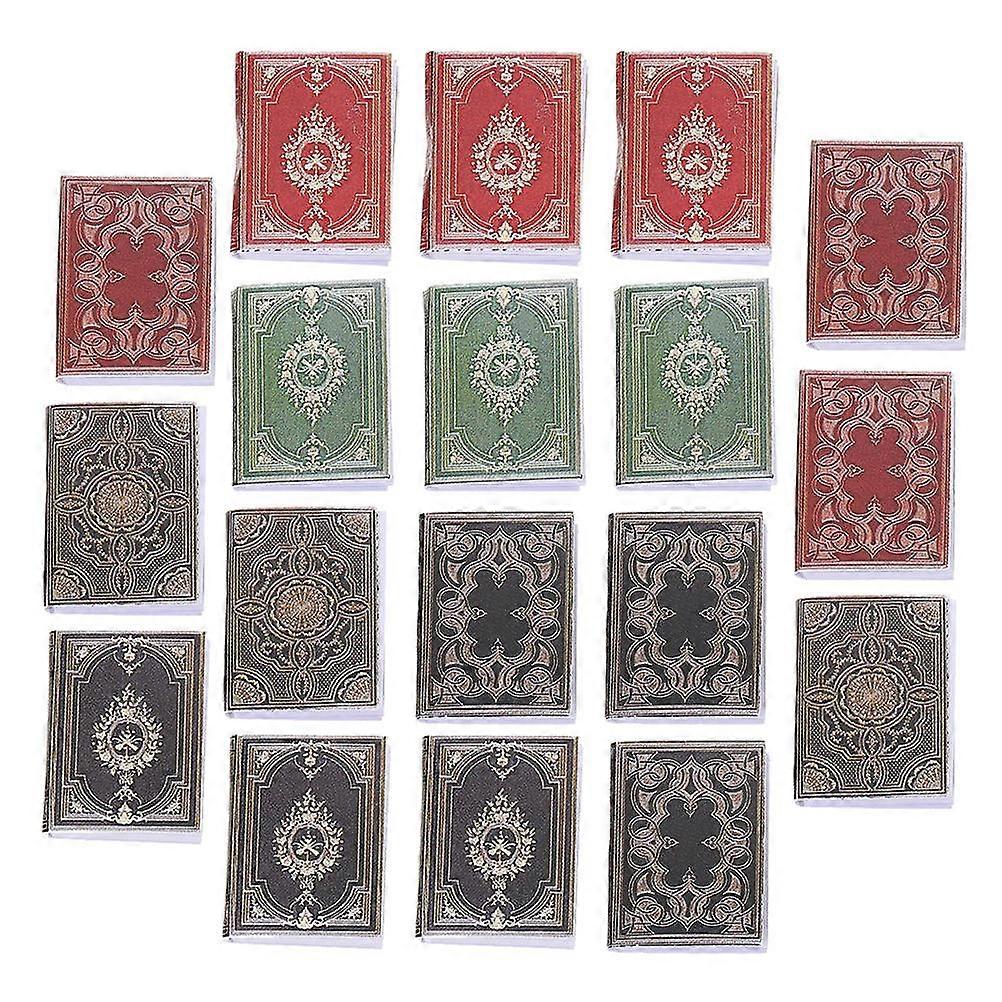 كتب مصغرة زخرفية كتاب صغير متنوع اللون 2.10X1.60X0.40CM لوازم DIY لمستلزمات بيت الدمية 18 قطعة