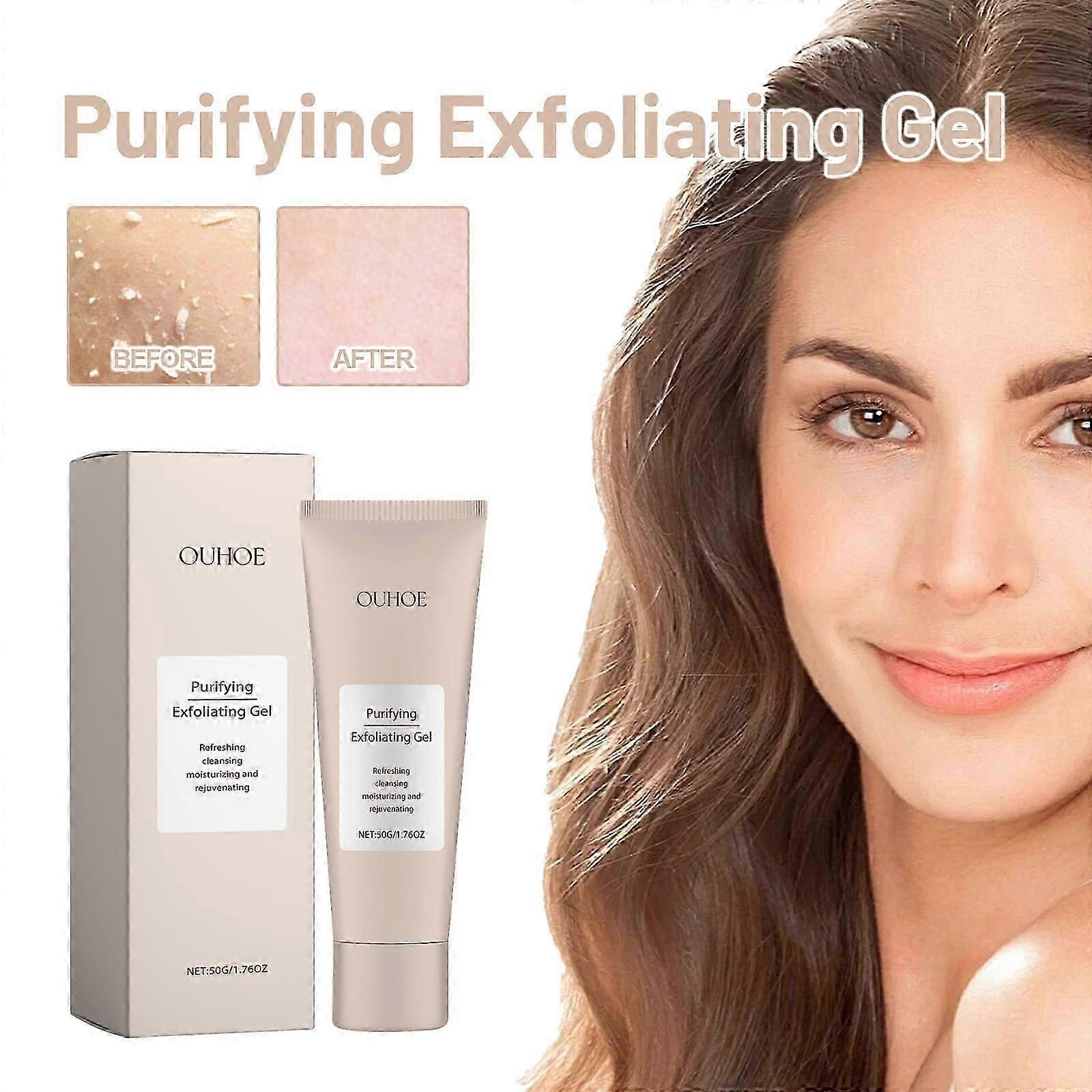 Purifying Exfoliating Gel, Exfoliating Scrub, Deep Cleansing Face and Body Exfoliating Scrub Gel, Skin Cleaning Moisturizing