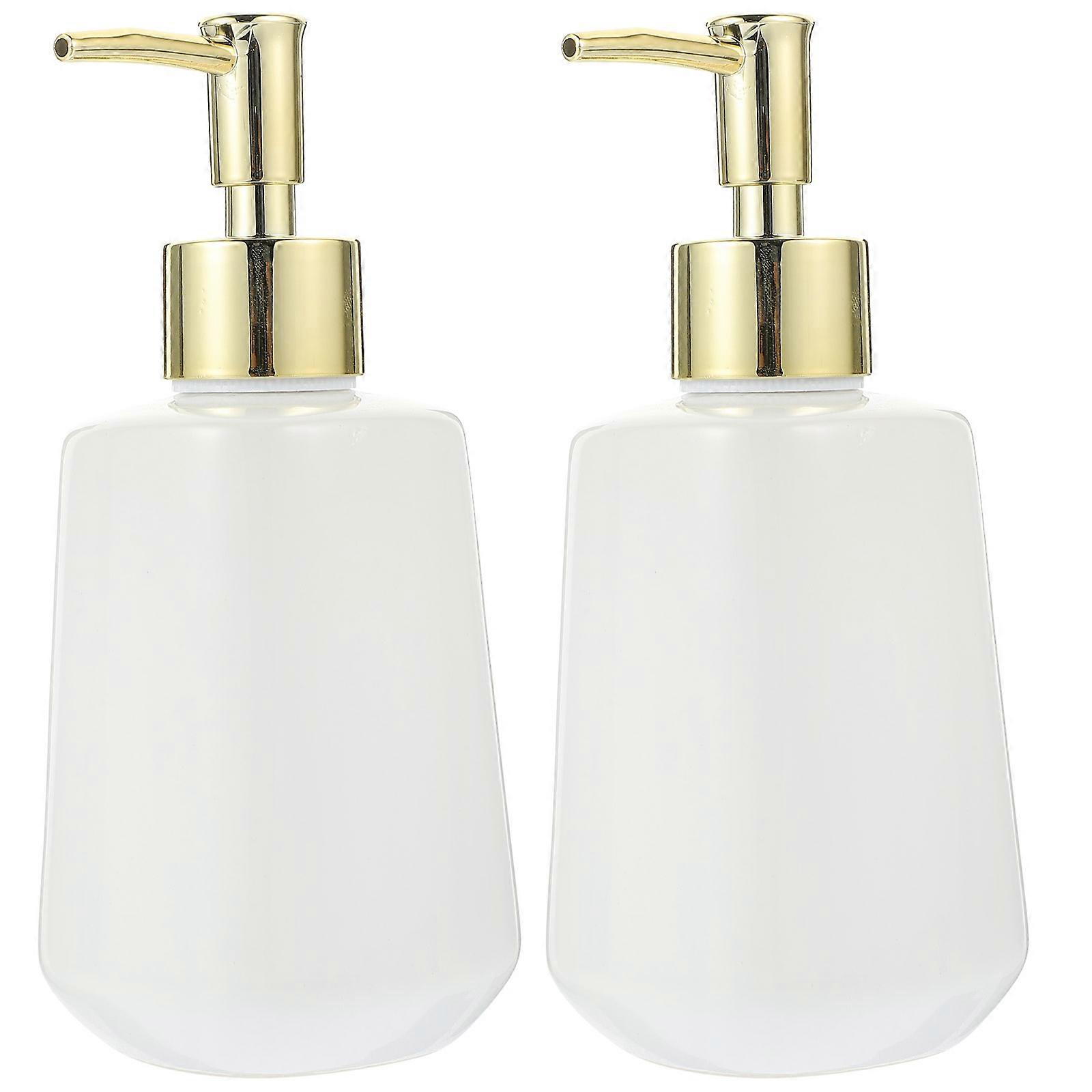 Lotion Dispenser Ceramic Soap Pump Liquid Soap Storage Kitchen Nordic Style 2Pcs