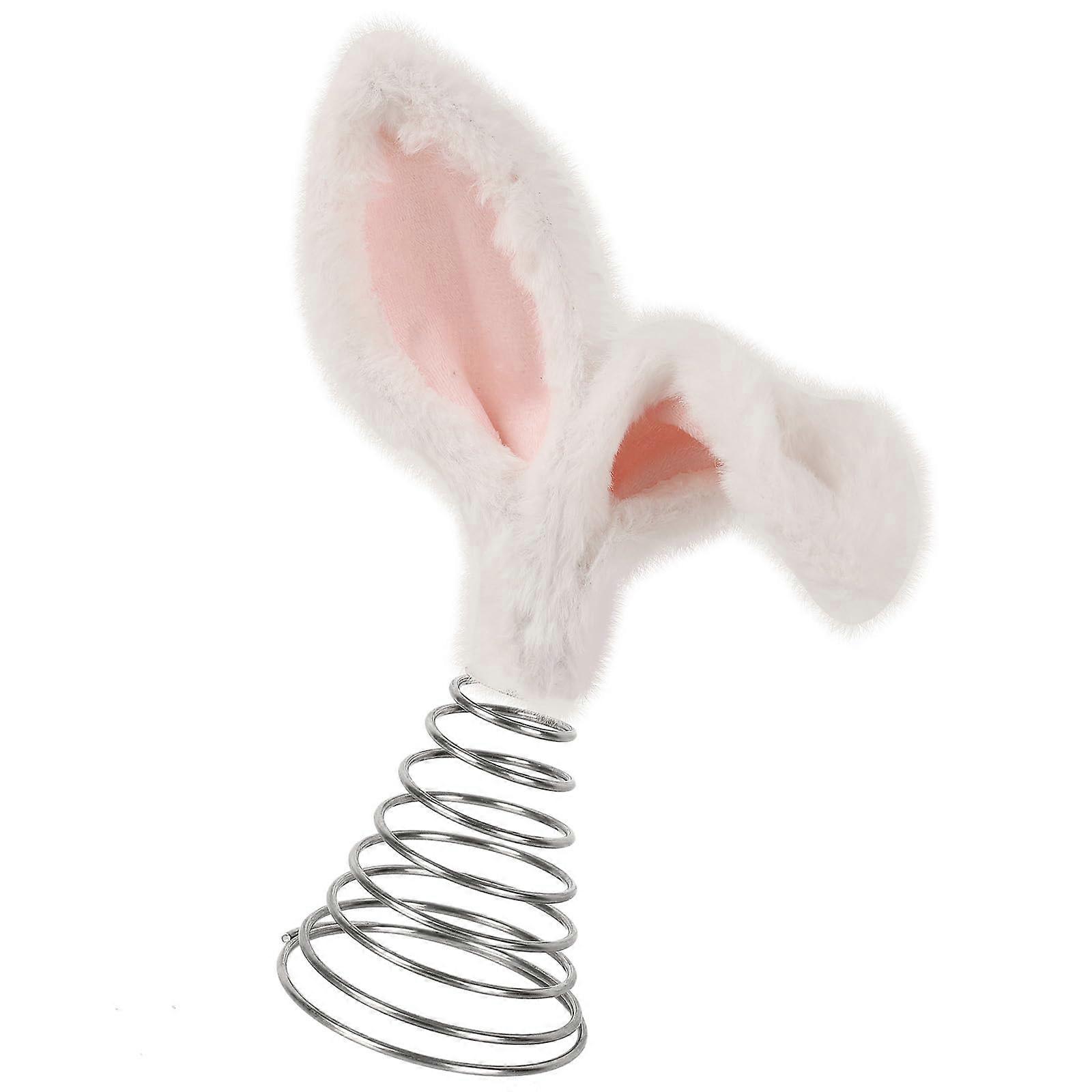 Tree topper with bunny ears and metal base for home and party, decoration, holiday tree accessory, easy installation, tree topper