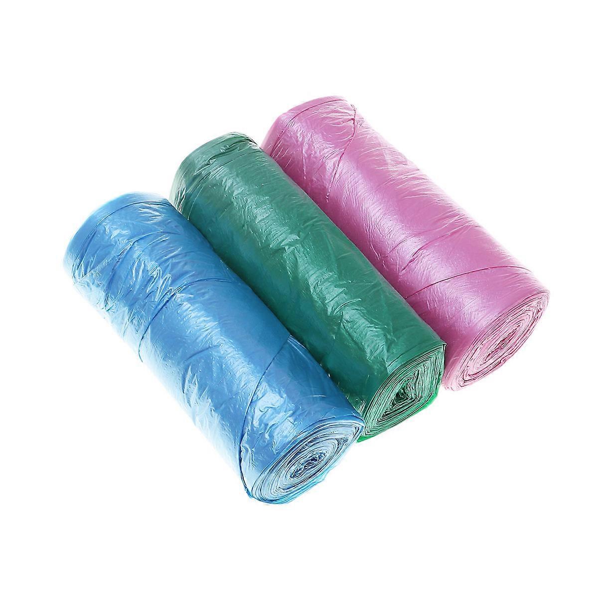 Colored Plastic Bags Waste Use Random Color 50x45x0.1cm Leak Proof 6 Rolls 20 Pcs Per Roll