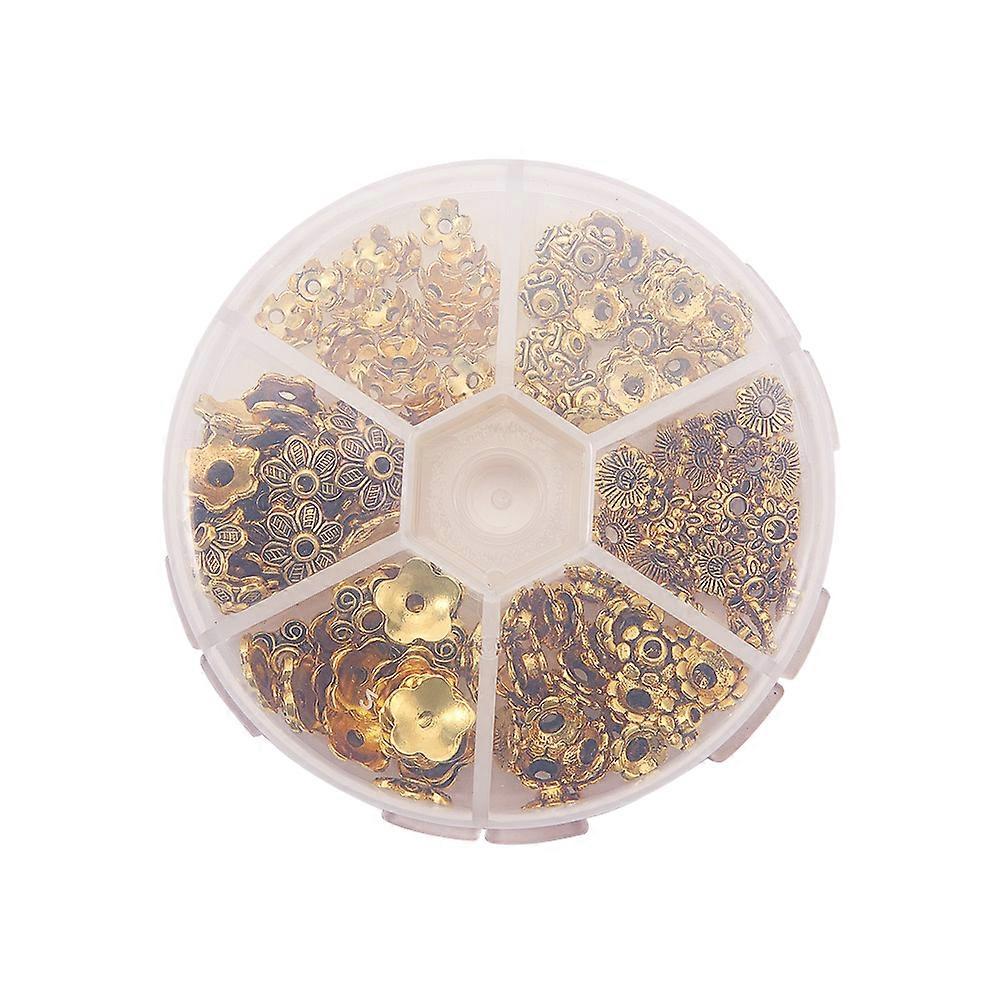 Jewelry Making Beads Caps Floral End Caps For Diy Projects Simple But Stylish Golden 1X0.2cm
