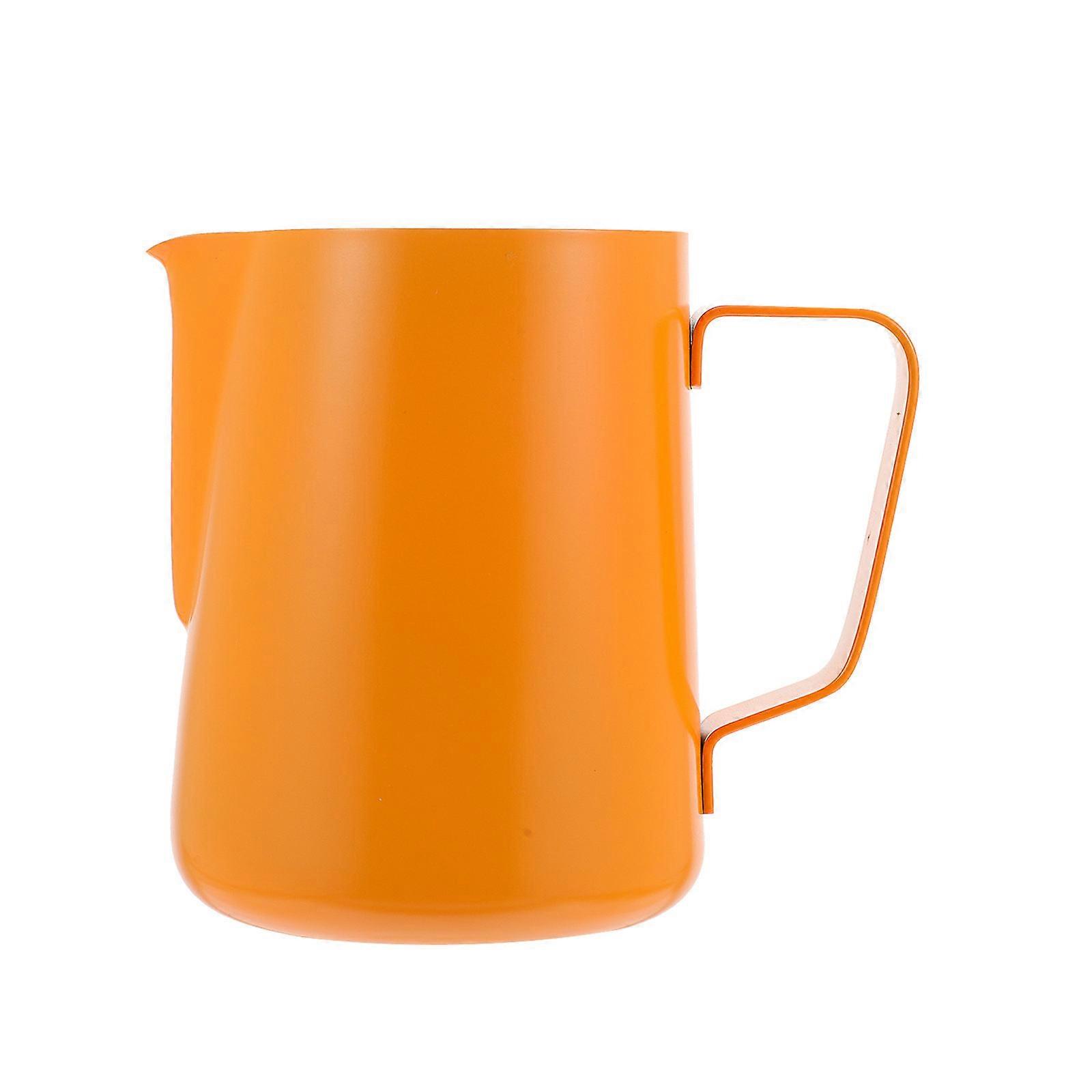 Frothing Cup Pitcher Stainless Steel Conical Spout Easy Cleaning For Coffee Enthusiasts Kitchen 13X11.5CM 1Pack
