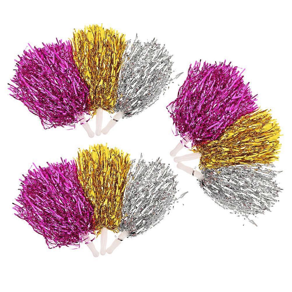 Cheering Props Cheerleading Pompoms Gymnastics Cheer Pompom 9Pcs For Dancers And Audience