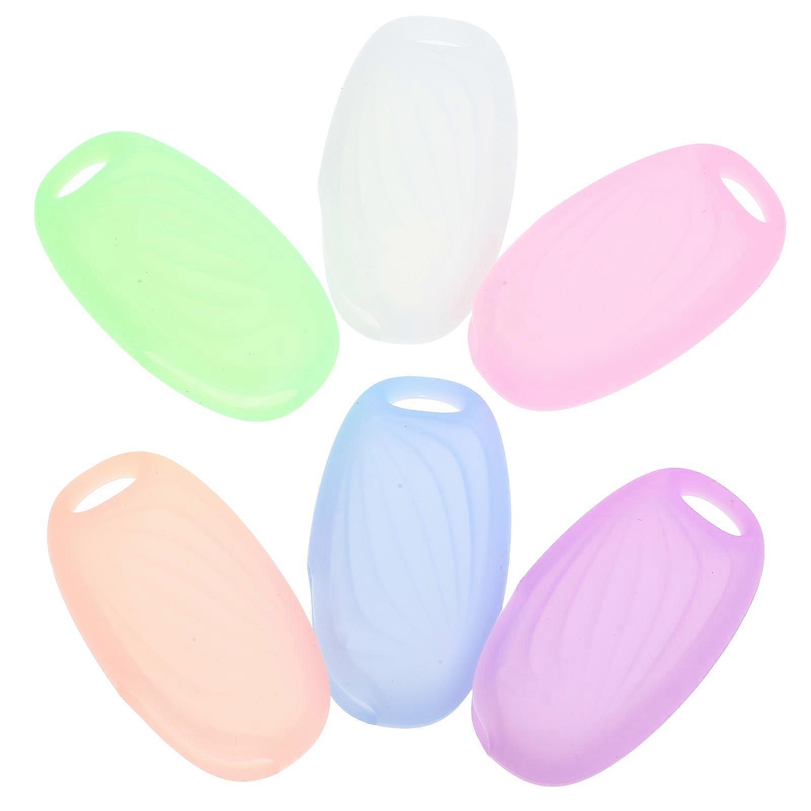 מכסי ראש מברשת שיניים סיליקון כיסויי נסיעות עמידים לאבק 6 יחידות