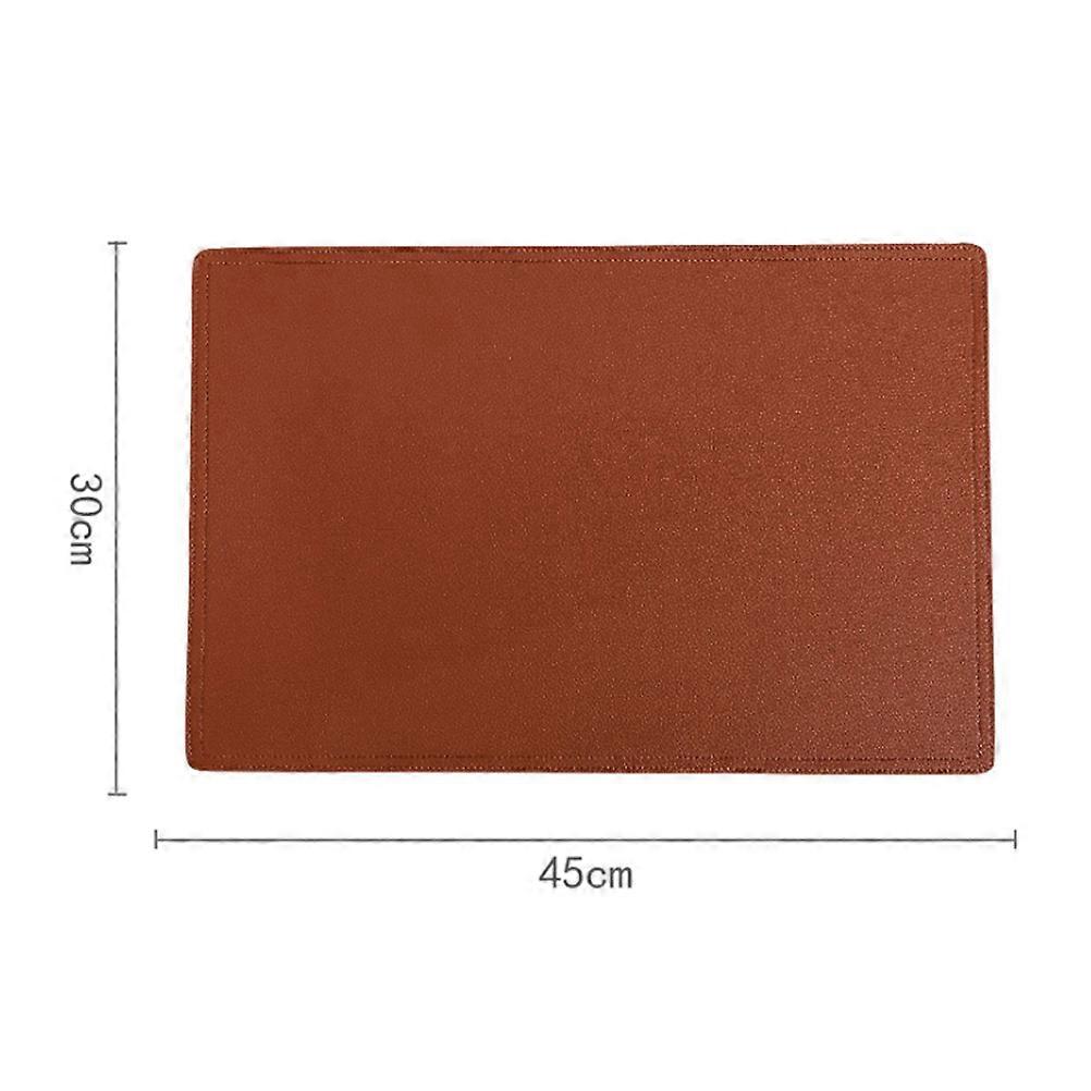 Dining Table Mat Oil-proof Leather Dish Pad for Restaurant Use Rectangular Shape 45*30CM Protect Tabletop from Scratches 1Set