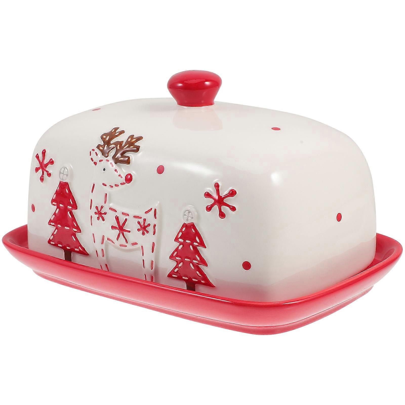 Ceramic Butter Dish with Lid – Versatile Storage Container for Butter, Snacks & Cheese in Kitchens & Restaurants