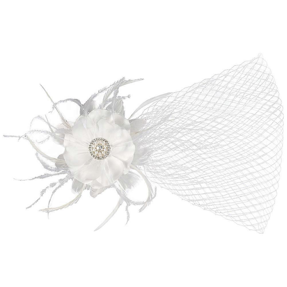 Elegant Tea Party Fascinator Hat with Mesh Veil for Women – Stylish Headpiece for Bridal, Prom, Banquet, and Formal Occasions – Eye Catching Hair
