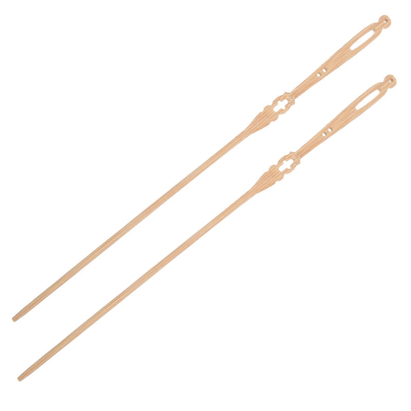 Circular Fan Making Stick Wood Fan Accessory Diy Use For Friends And Family 37X1.4cm Light Brown Hollow Design 2Pcs