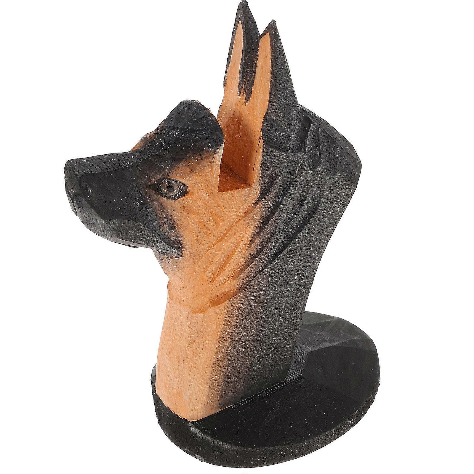 Glasses Animal Holder Unique Animal Shaped Rack Coffee Color Wooden Material Storage Desktop Decoration 1Set