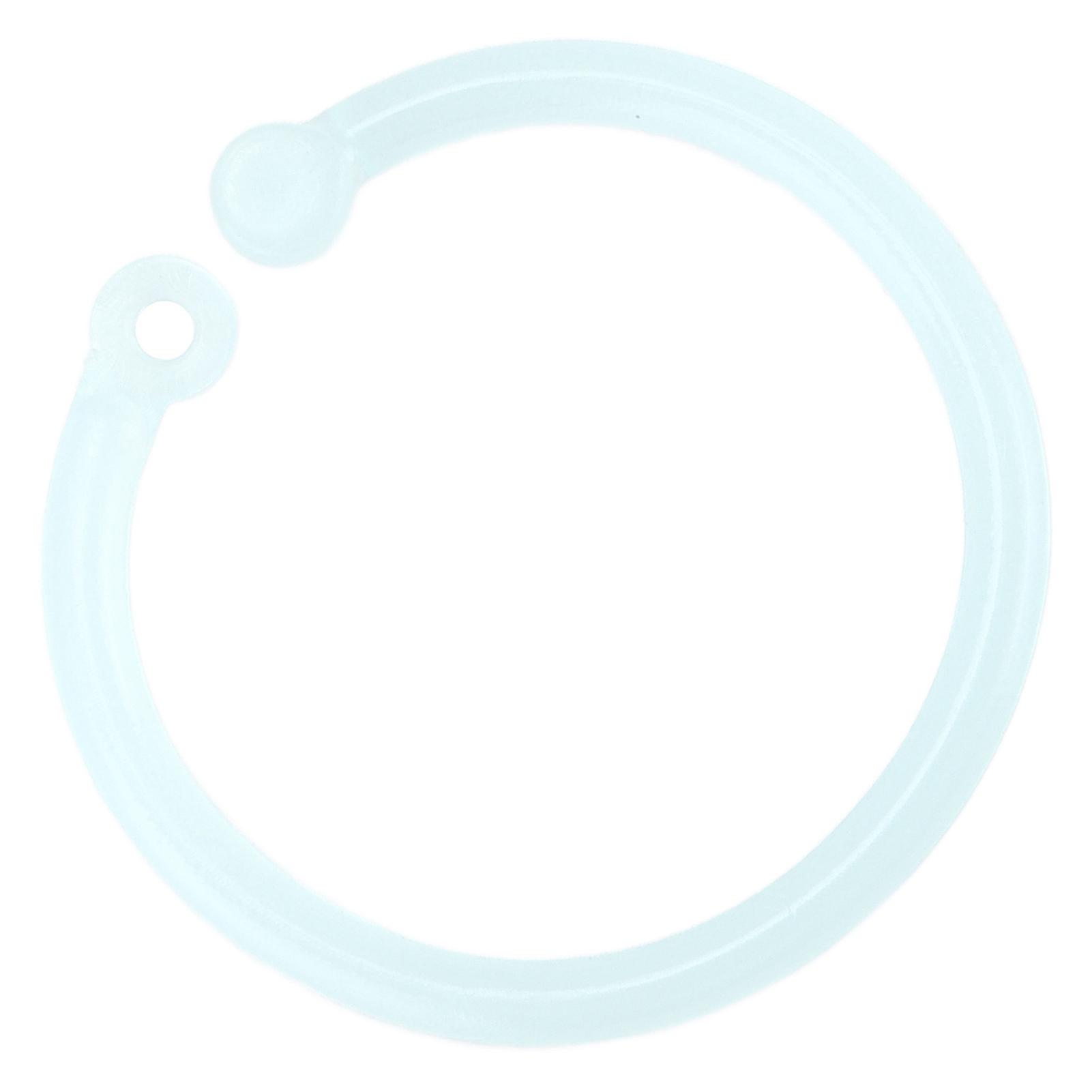 20 Pcs Clear Flexible Plastic Loose Leaf Binder Rings for School Home Office Cards Documents Notebooks Green