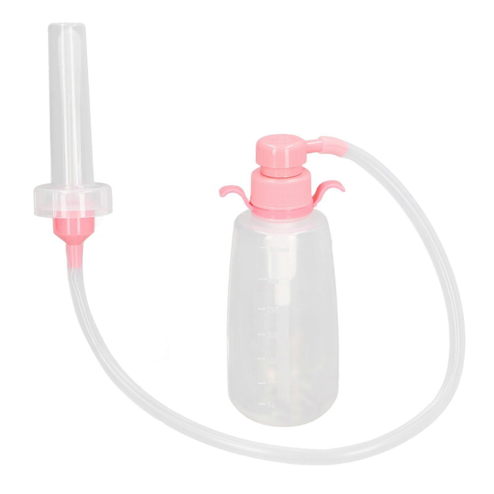 350ml Portable Vaginal Douche Large Capacity Pink High Temperature Resistant Reusable for Postpartum Period