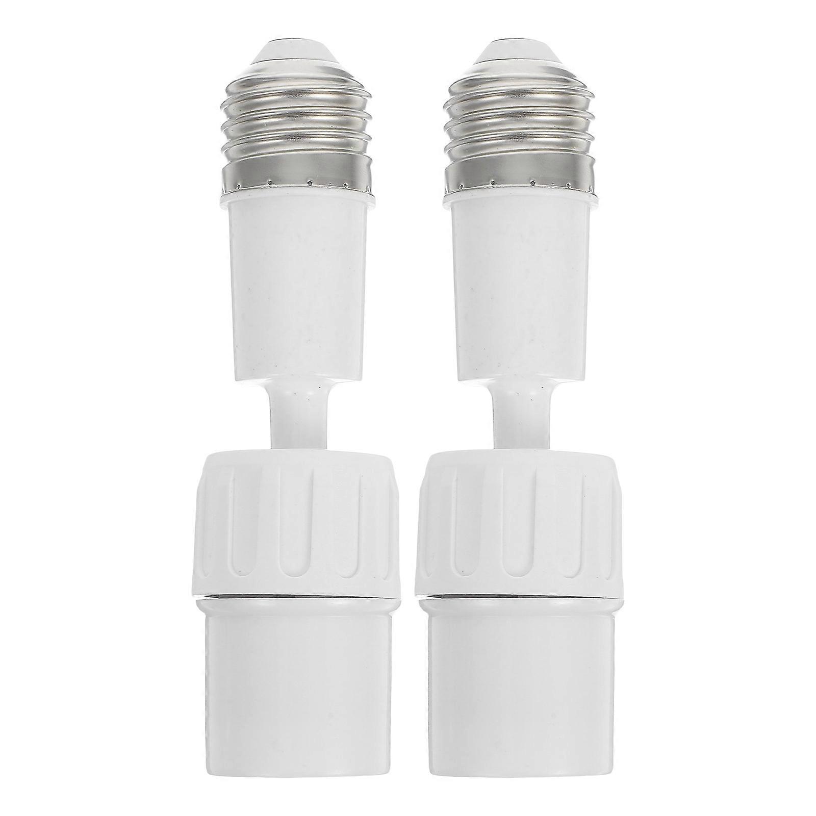2pcs E27 Flexible Light Socket Extender Adjustable Bulb Holder Converter for Lamp Repair and Replacement