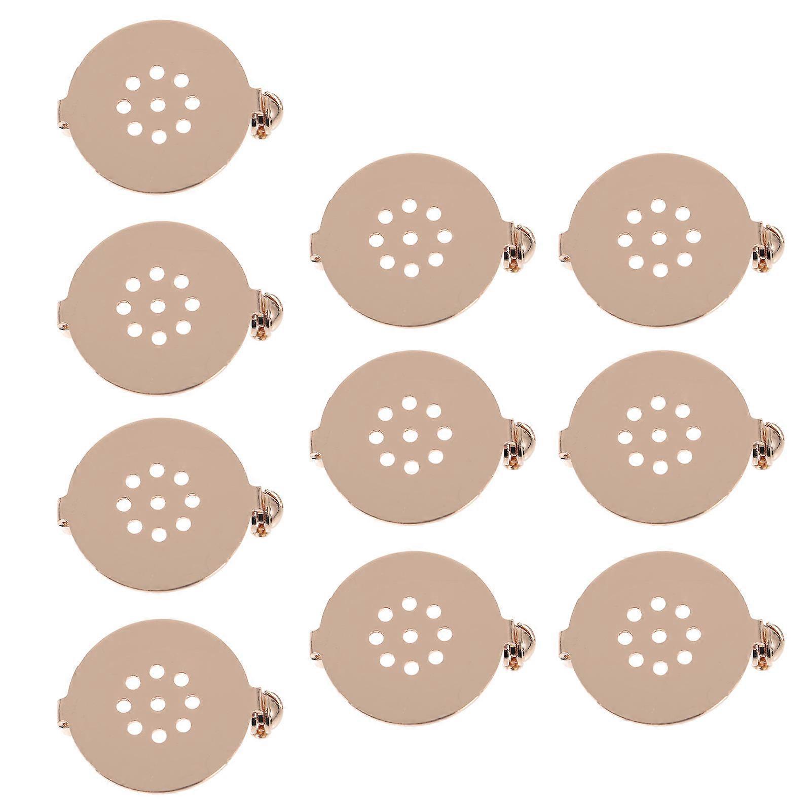 Brooch Base For Crafting Diy Brooch Bases Round Brass Pins 10Pcs