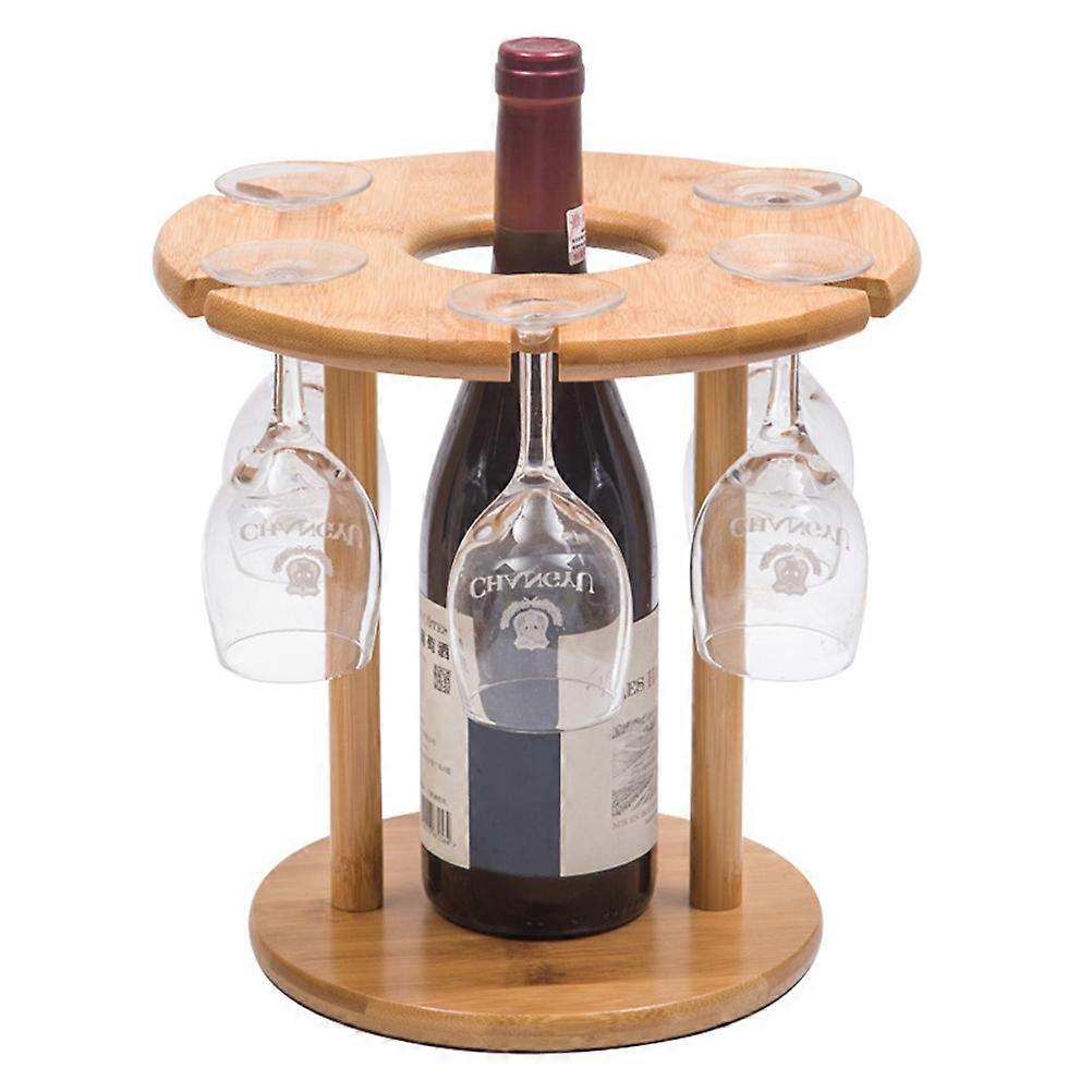 Wineglassrack خشبي صلب على الطراز الأوروبي ديكور المنزل شوكولاتة 25x24.5x24.5 سم عقد كؤوس النبيذ 1 مجموعة