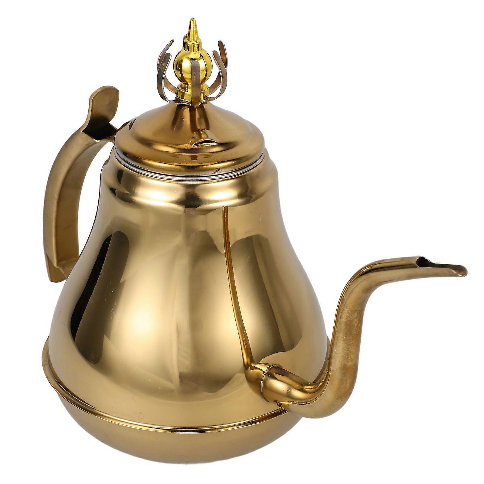 Gooseneck Teapot with Handle Tea Brewing Modern Shape Molding Tea Lovers 1Pcs