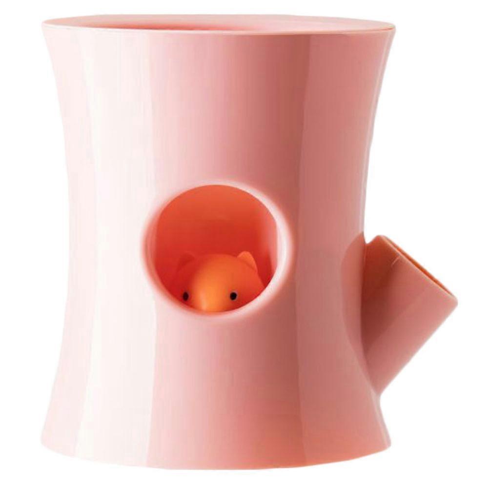Automatic Water Absorption Flowerpot Creative Flower Holder Pink Round Storage Pot For Garden Home Office 1Pc