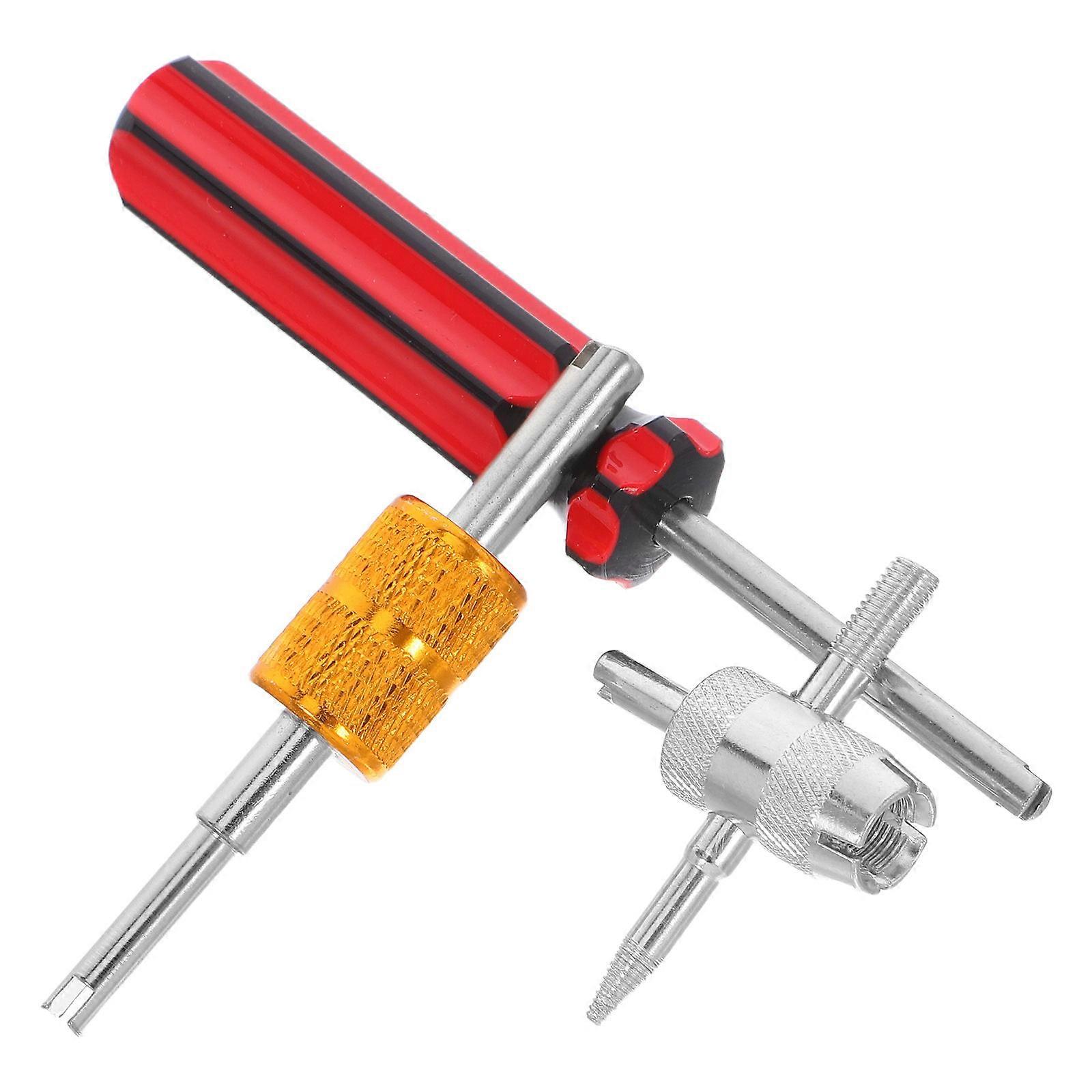 The **1 Set Tire Valve Core Wrench** is a handy tool designed for efficient removal and installation of valve cores on tire stems. Whether you're