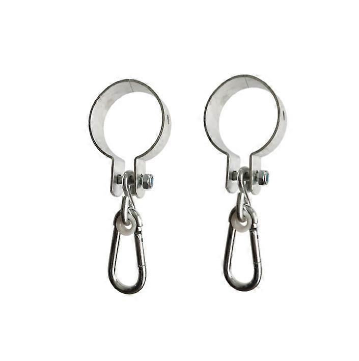Set of 2 Swing Hooks with Carabiner for Round Beams (Ø 5 cm)
