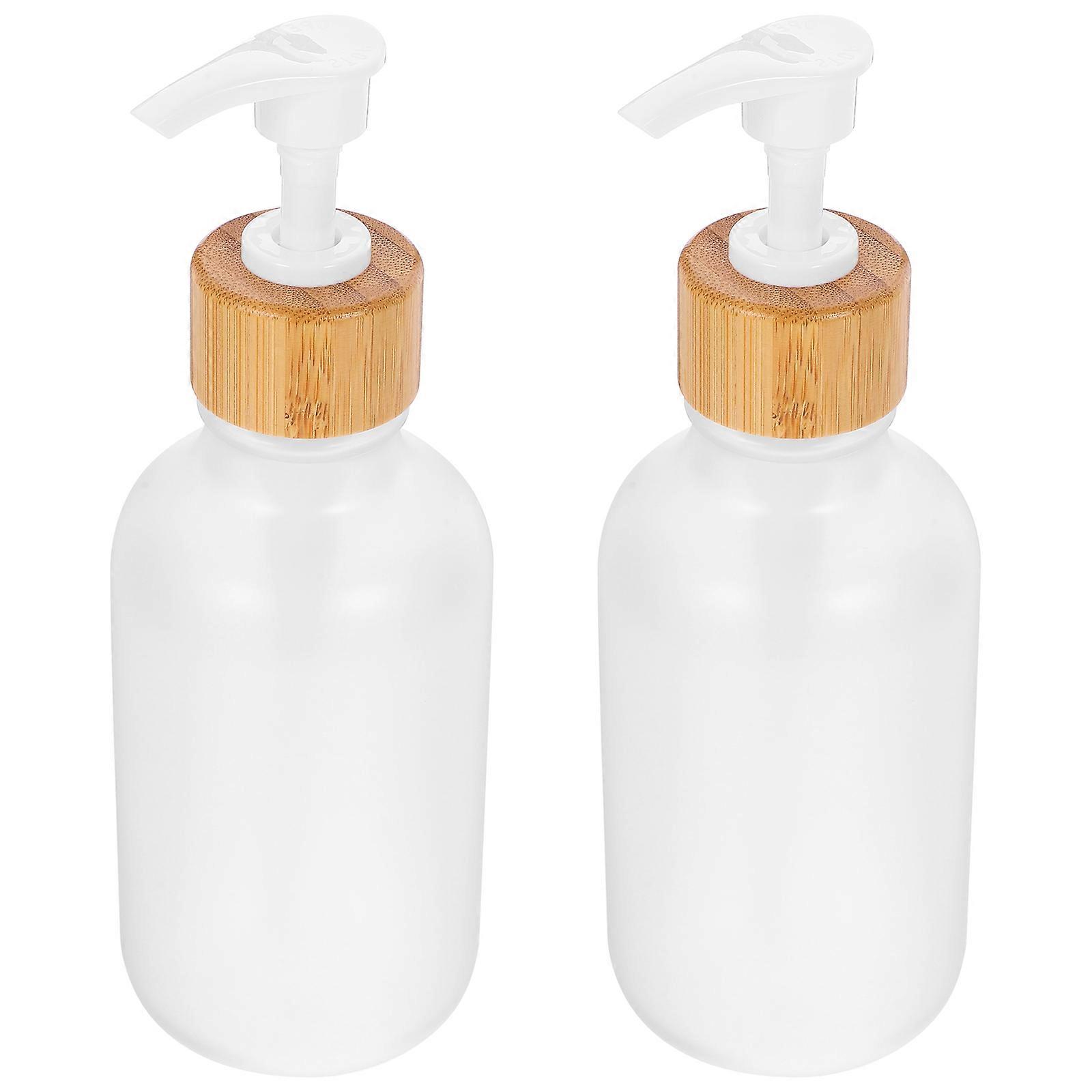 Plastic Shampoo Bottles Lotion Pump Bottles Press Type Design Liquid Storage For General Users 2Pcs