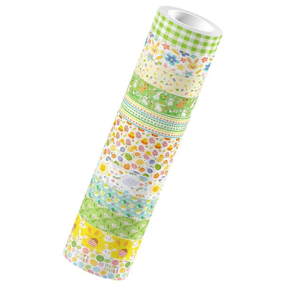 Scrapbooking Washi Tape Scrapbook Tape Easter Decorations Roll Shape Washi Tape 500.00X1.50X0.10CM Art DIY 12 Rolls