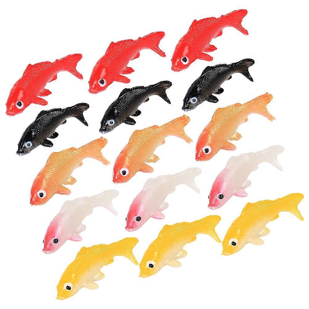 15pcs Realistic Artificial Carp Fish Figures for Fish Tank Decor – Miniature Fancy Ornaments for Aquariums and Terrariums, Durable & Fade Resistant