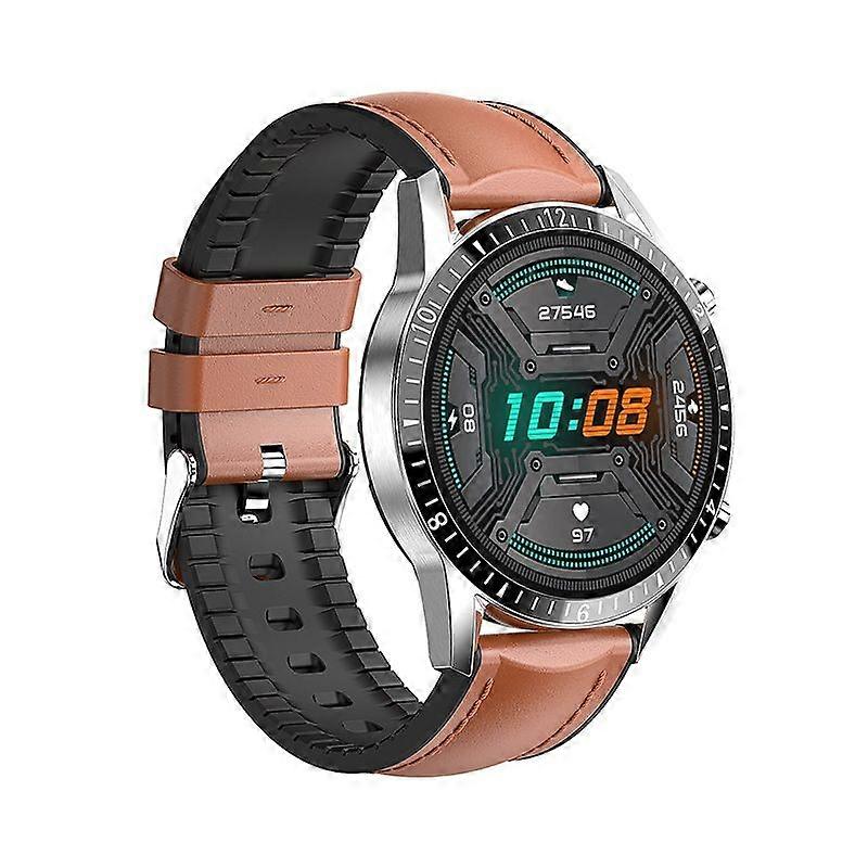 Bluetooth Calling Smart Watch, Color: Brown Leather