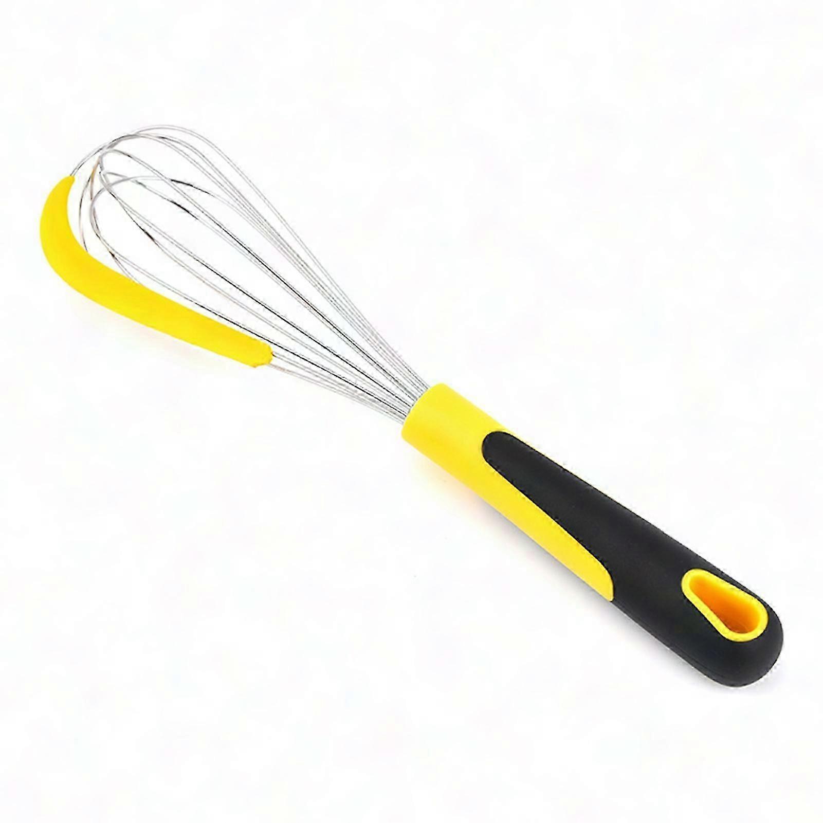Egg Beater with Scraper - Multi-Use Manual Mixer for Kitchen, Energy Efficient & Effective Hand Whisk