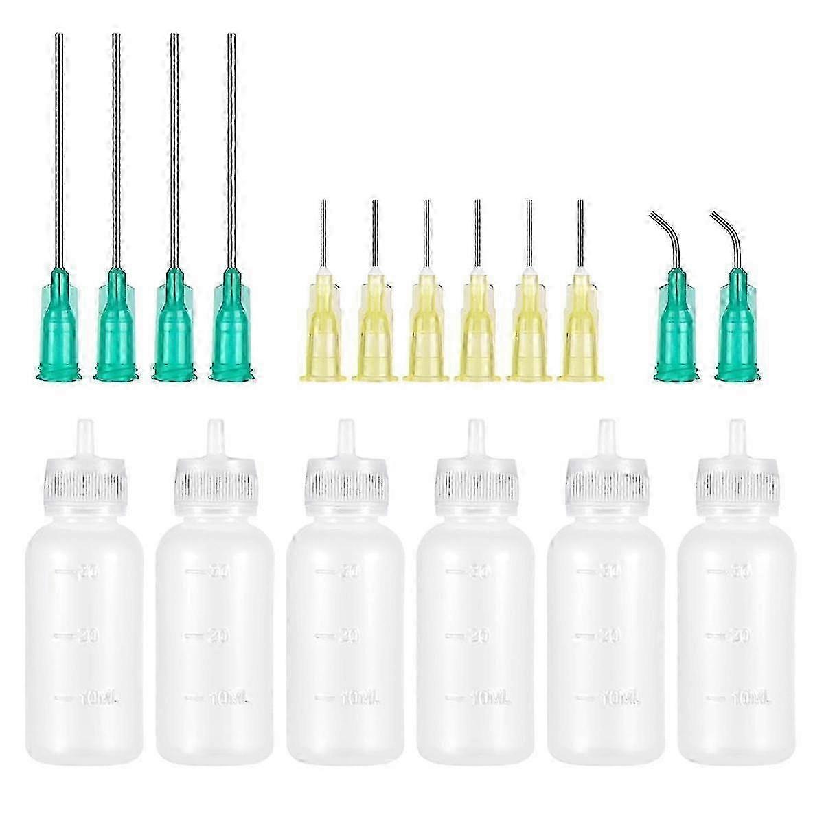 Precision Tip Glue Applicator Bottles, Squeeze Bottle Needle Oiler for Paint Craft and Quilling Applications