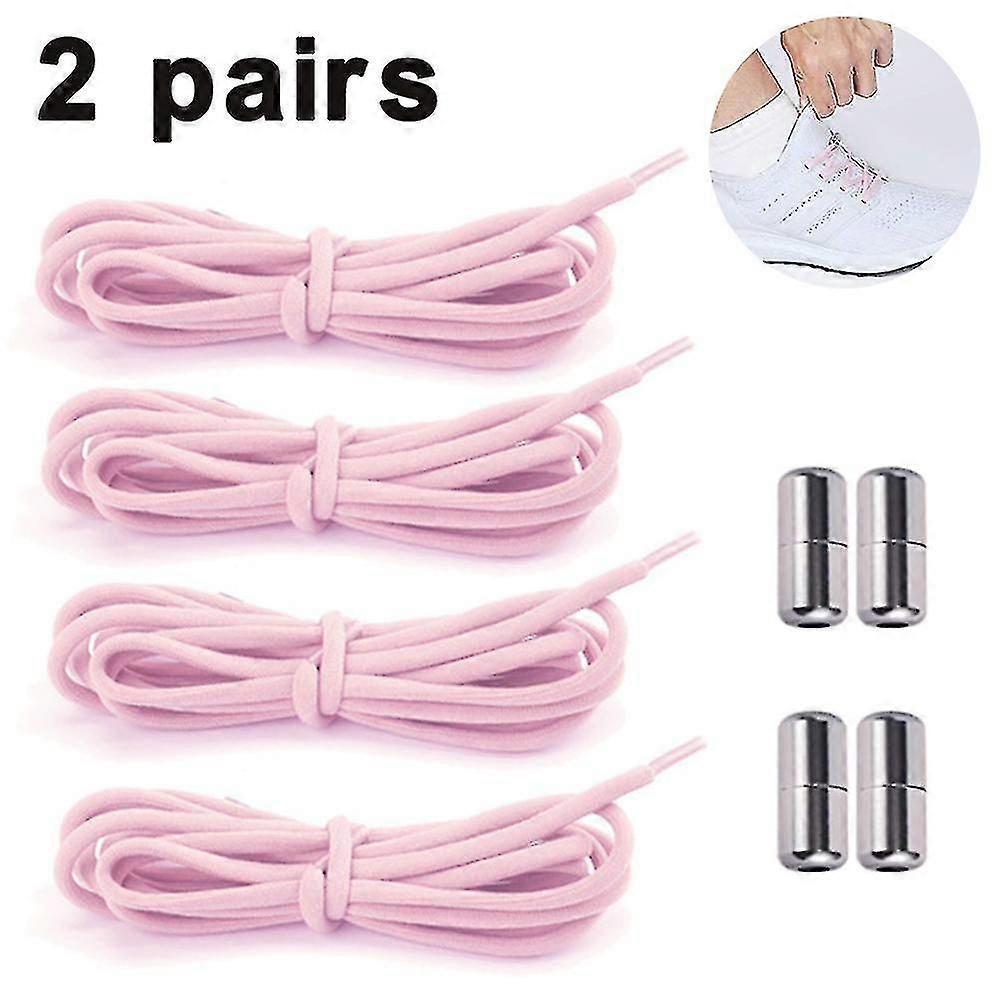 2pairs Elastic No Tie Shoe Laces For Adults,Kids,Elderly,With Elastic