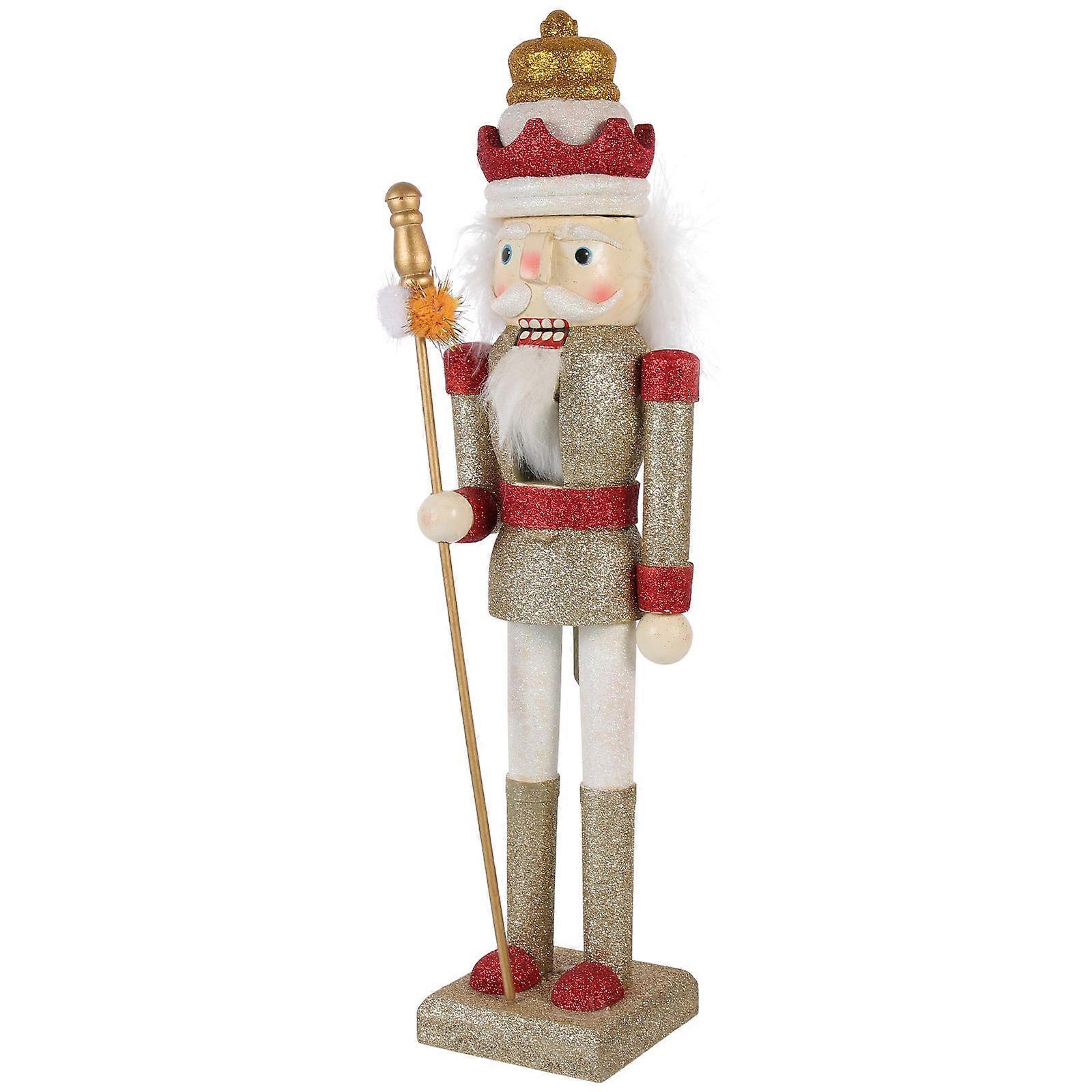 Nutcracker Table Decorations Wooden Material Home Use Car Decor 1Set