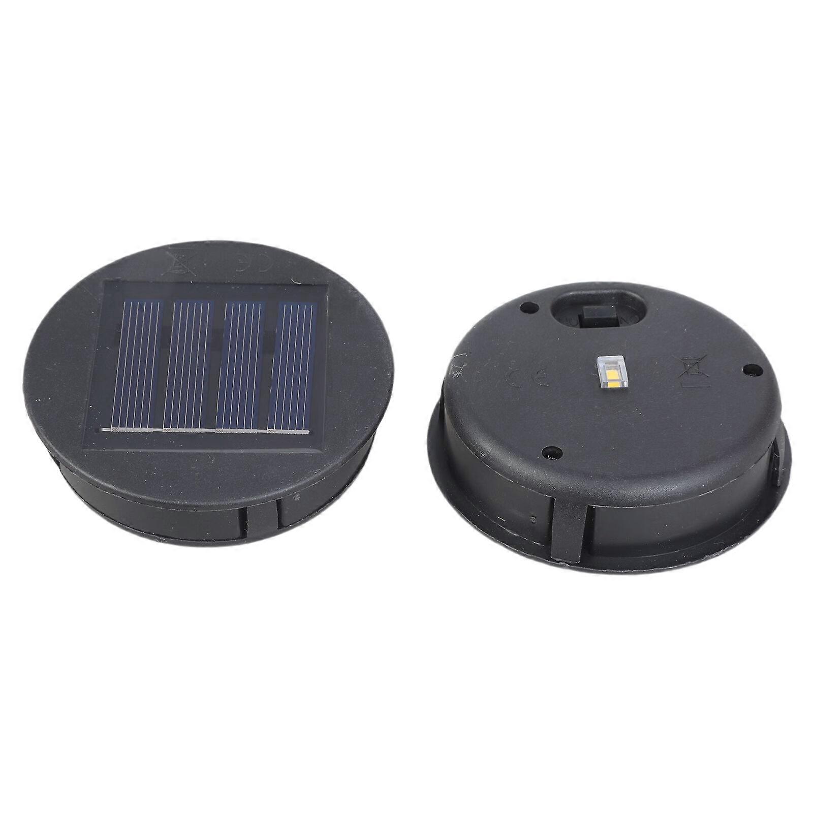 2Pieces Solar Light Replacement Head LED Illuminations Automatic Charging Function for Outdoor Garden Decorative Light Multicolor
