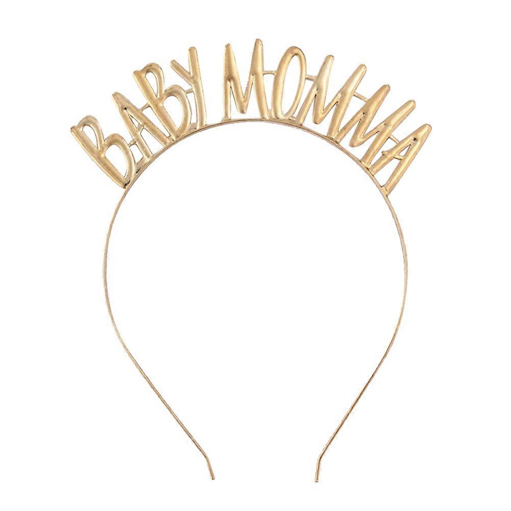 Mommy To Be Headband Golden Letters Printing Curved Elegant Design For Party Decoration 1Pack