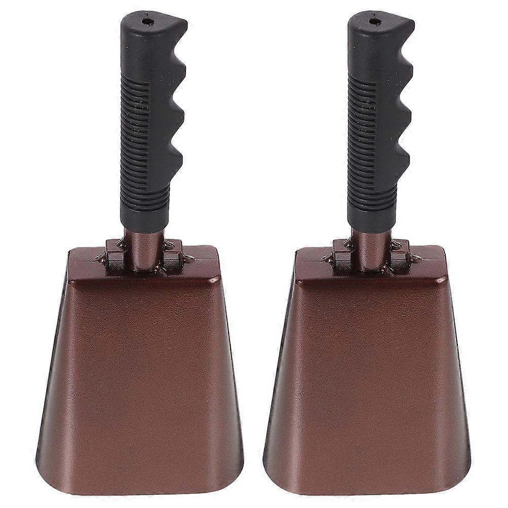 Metal Cowbells with Long Handle Loud Noise Makers for Sports Events, Parties & Group Activities Durable Handheld Bells for Football Cheering &