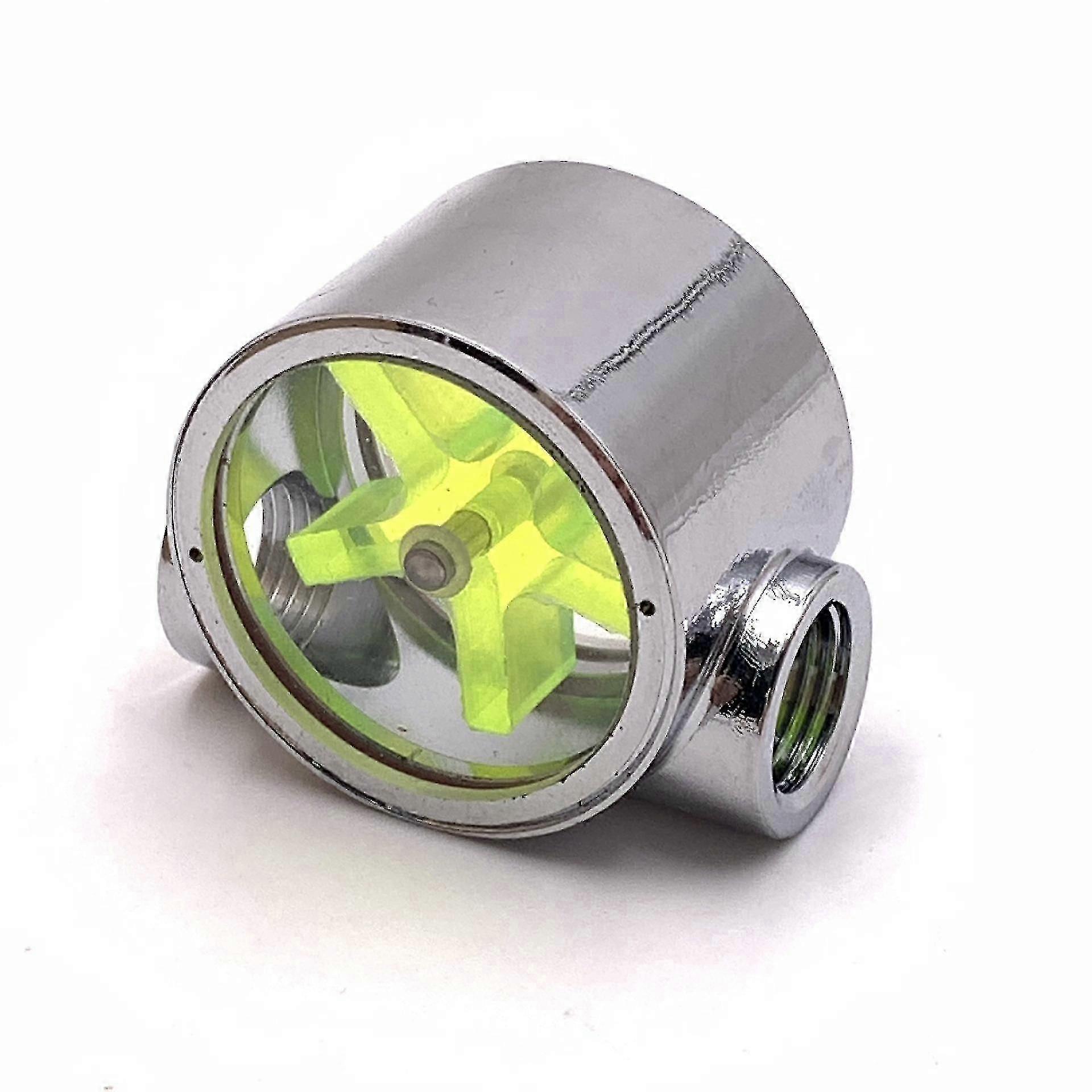 Water Flow Indicator,  Standard Female To Female Thread Sight Flow Indicator  Water Cooling Flow Indicator(1pc, Yellow)