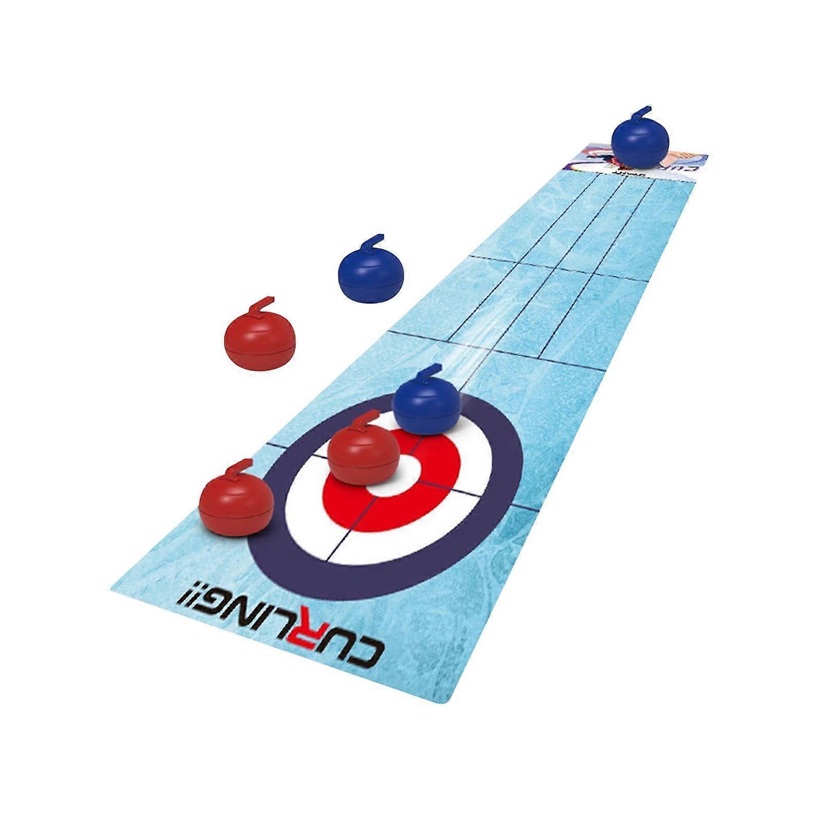 Sports game, board game, curling ball, table game for garden activities, table curling game for children aged 3 4 5 years, party gift, curling ball