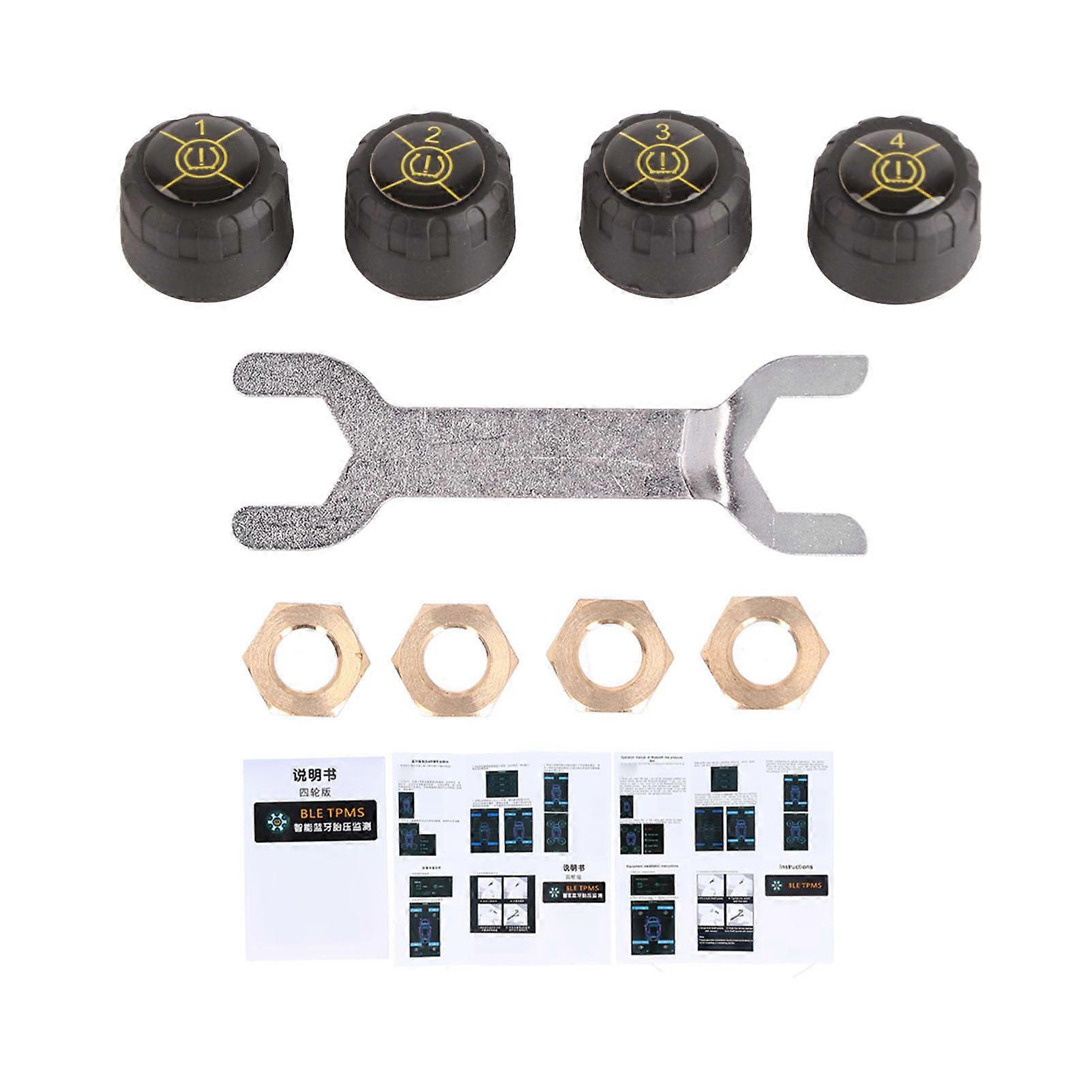 Bluetooth 5.0 Tire Pressure Sensor Real‑time Monitoring Supports for Android for IOS IP67 Waterproof