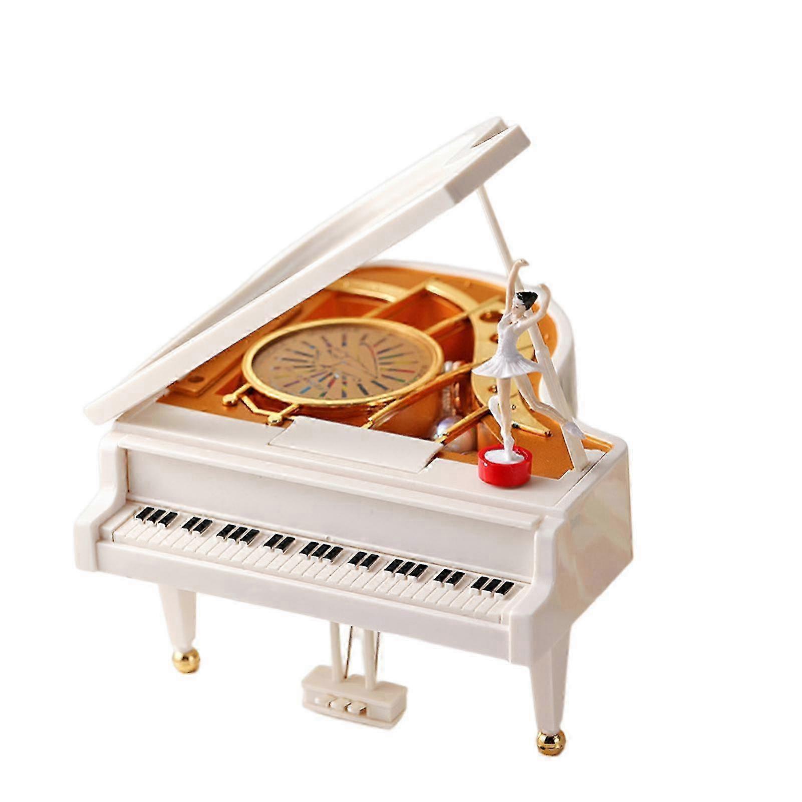 オルゴール魅力的な装飾ブティックオーナメント誕生日ギフトクラシックバレリーナダンシングガールピアノミュージックジュエリーボックス化粧台-A-