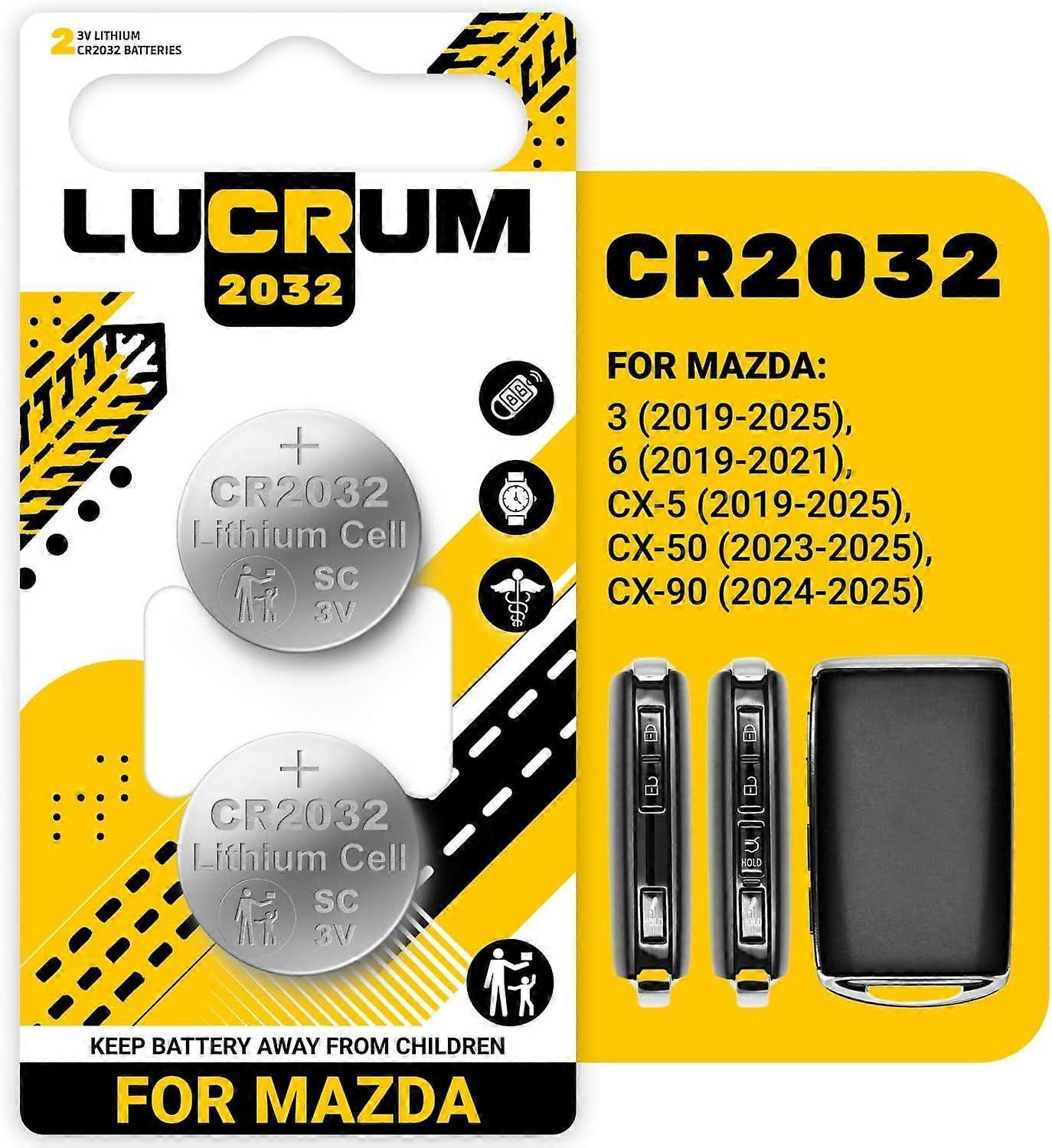 2025 Latest Model Key Fob Battery Replacement for Mazda (2019-2025) 3 6 CX-5