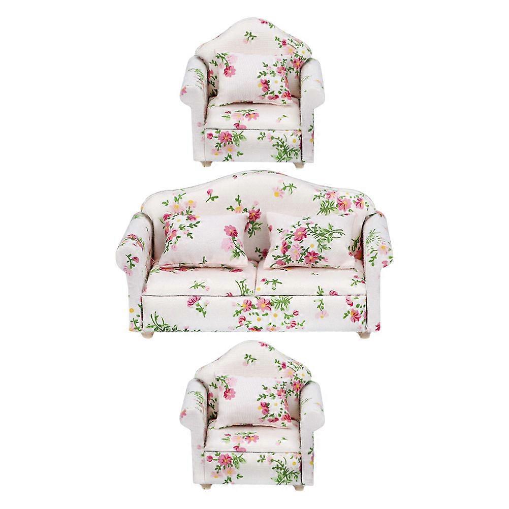 Miniature Sofa Models Children Mini House Diy Supplies Assorted Color Diy Photo Props 13.50X7.20X6.40CM 1 Set