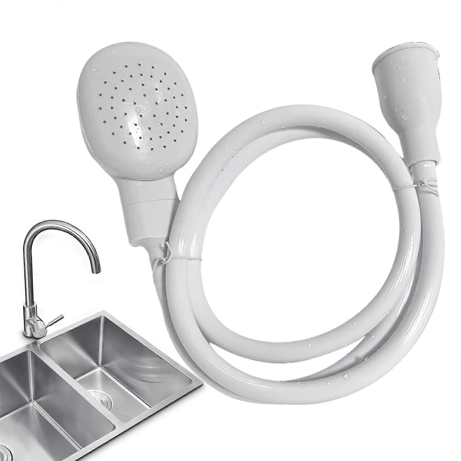 1M Sink Spray Hose Attachment for Handheld Shower, Bathing Babies, Pets, Rinsing Vegetables, Compatible with Standard Faucets