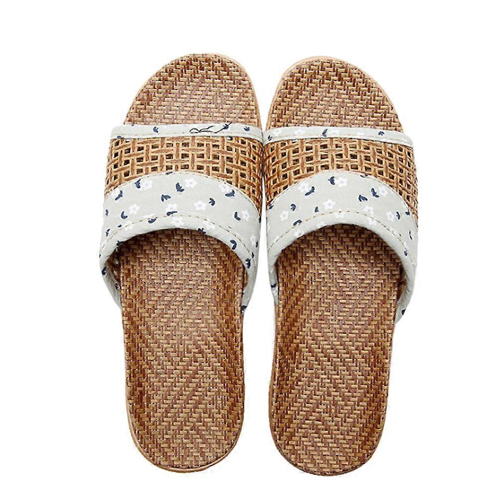 Flat Slippers Non Slip Durable Breathable Comfortable For Home Green 26CM 9US 6.5UK 40.5EU 1Pair