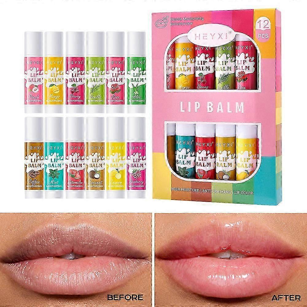 6pcs Hydrating Lip Balm Set, Lasting Nutritious Lip Balm Moisturizing Lip Gloss