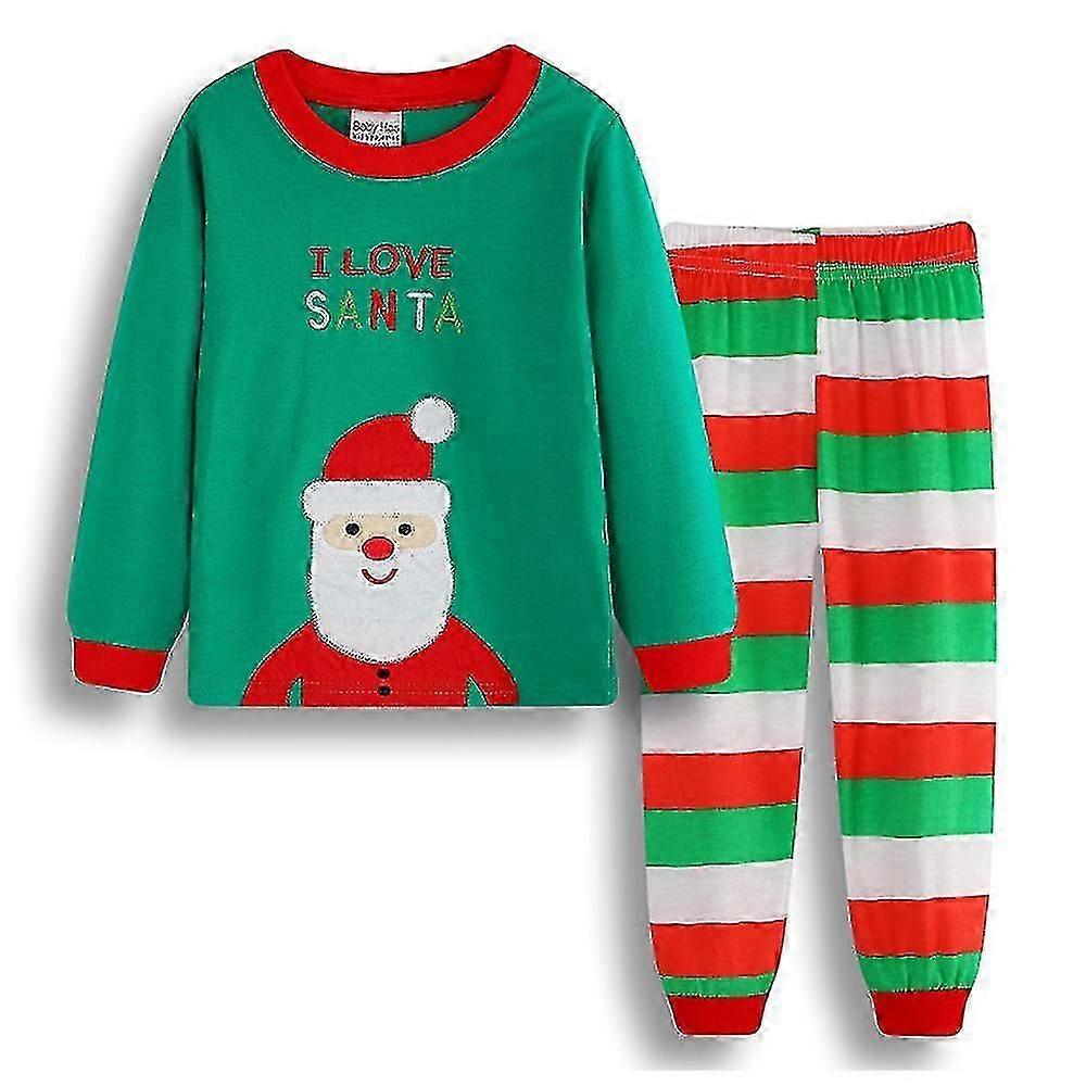 Barn pojkar flickor julpyjamas set sleepwear nattkläder julkläder outfit