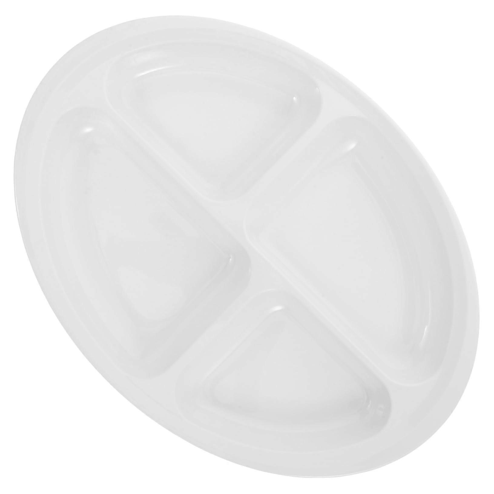 Futtertablett Für Ältere Menschen Rutschfester Geteilte Teller Melaminplatte mit Mehrgitterstrukturen in Weiß