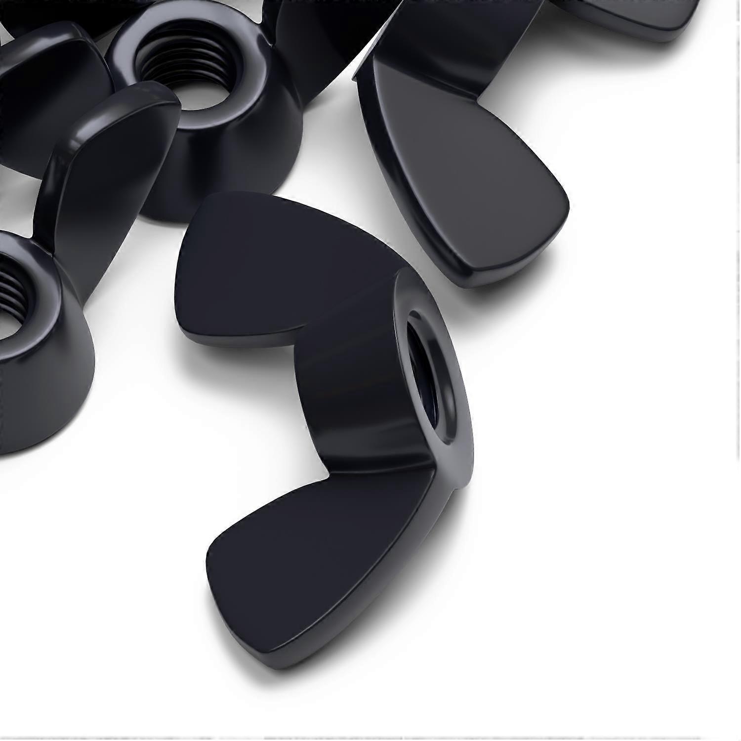 20x Black Plastic M5 Butterfly, Wing Nuts