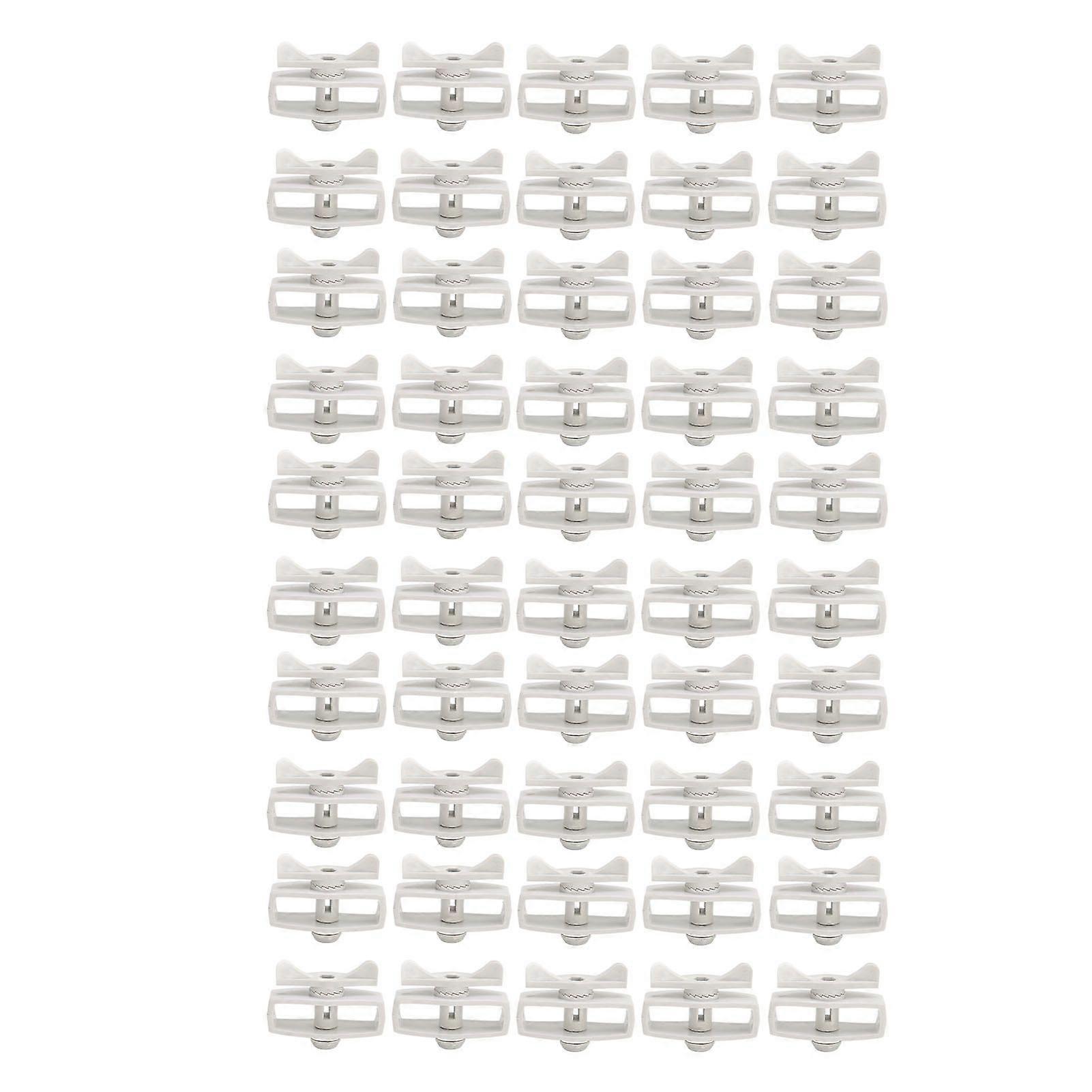 50 ks elektrických napínačov drôtov na plot, prenosný záhradný elektronický plot, napínač drôtov z legovanej ocele, sivý