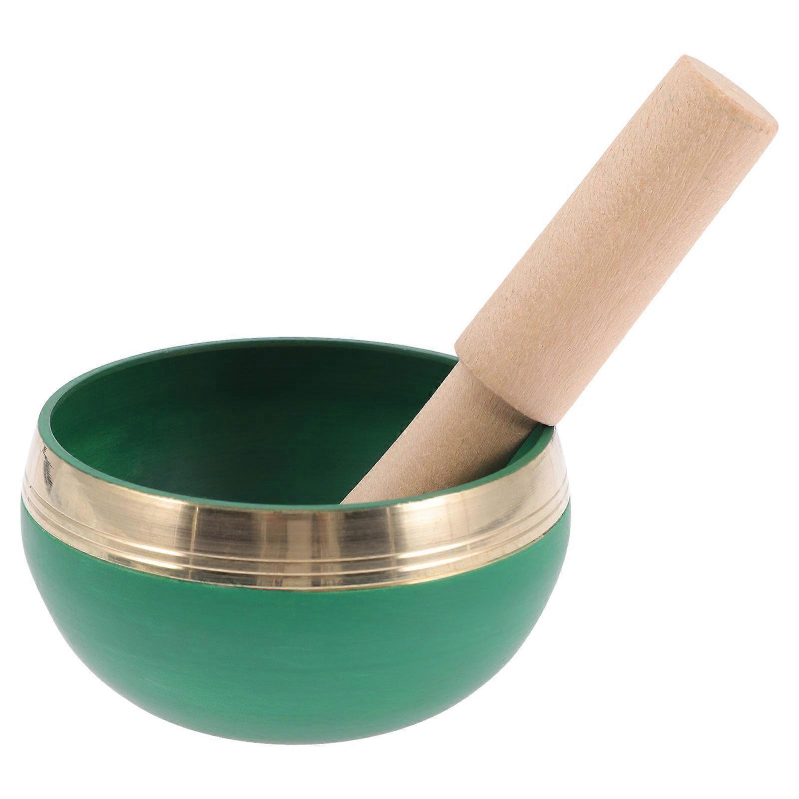 Meditation Singing Bowl Set for Relaxation Crafted from Copper with Wood Rod Portable and Durable
