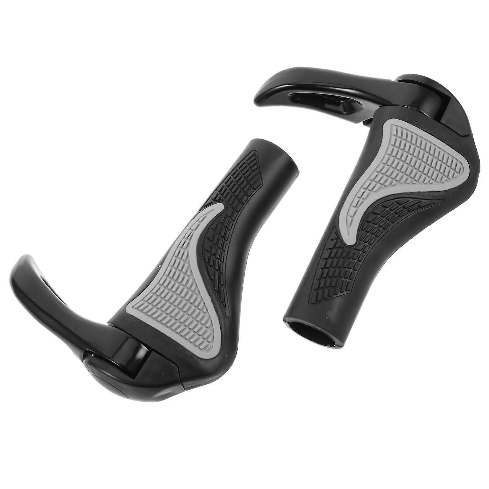 Ergonomic Bicycle Grips for Mountain Bikes with Extra Horn, Non-Slip Comfort Handlebar Accessories for Long Rides