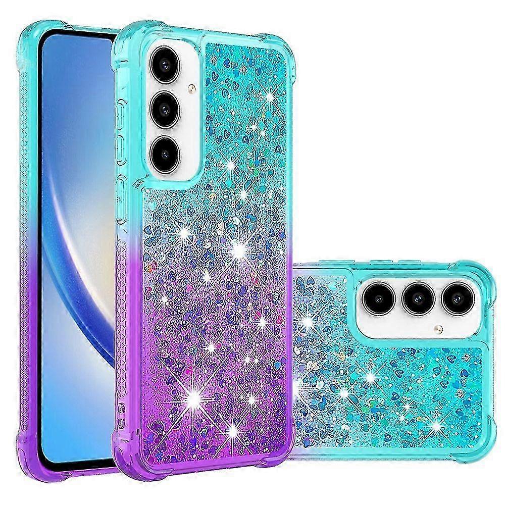 Liquid Glitter Case for A55 with Shiny Crystal Bling Sparkle Flow Design Clear Bumper Cover